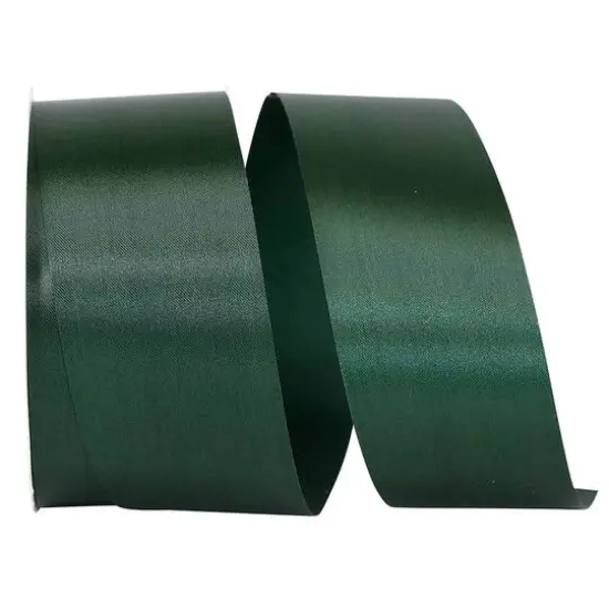 JAM Paper 1.875" x 50yd. Single Face Satin Allure Ribbon Hunter {1}