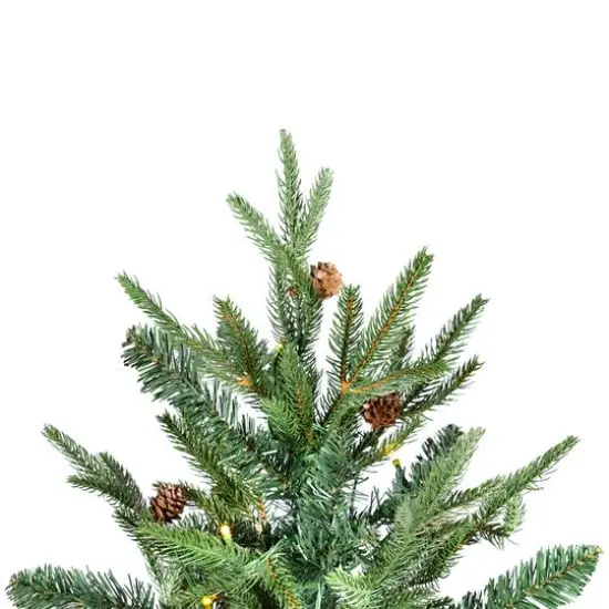 6.5ft. Pre-Lit Real Touch&trade; Shenandoah Pine Artificial Christmas Tree with Pinecones, Warm White LED Lights {7}