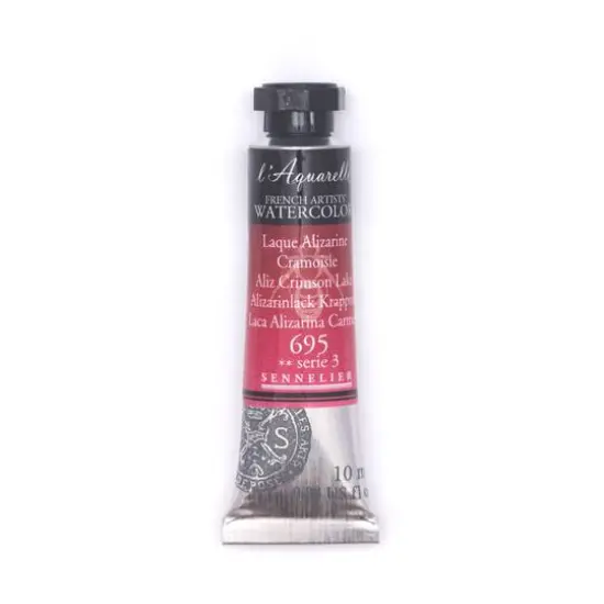 Sennelier French Artists' Watercolor, 10mL 695 Alizarin Crimson Lake S3 {1}