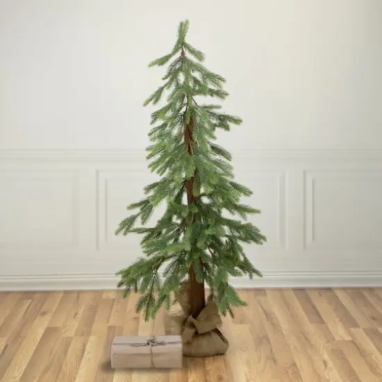 4ft. Unlit Pine Artificial Christmas Tree with Jute Base {3}