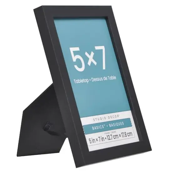 Basics&trade; Woodgrain Tabletop Linear Frame by Studio D&eacute;cor&reg; Black {3}