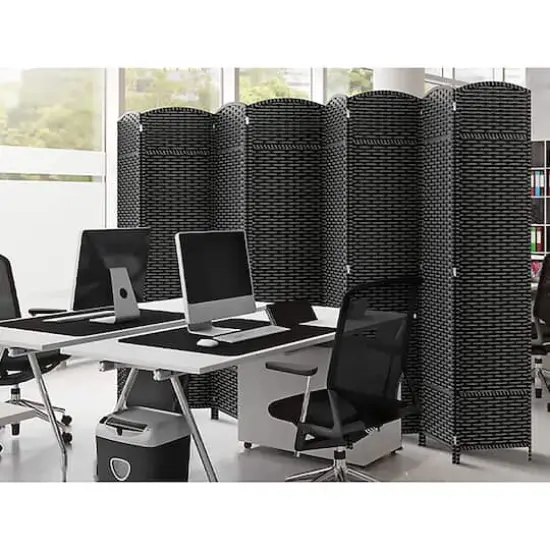 Sorbus Folding Divider Panel Gray White {5}