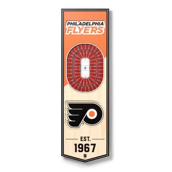 19" NHL 3D StadiumView Banner Phiadelphia Flyers {1}