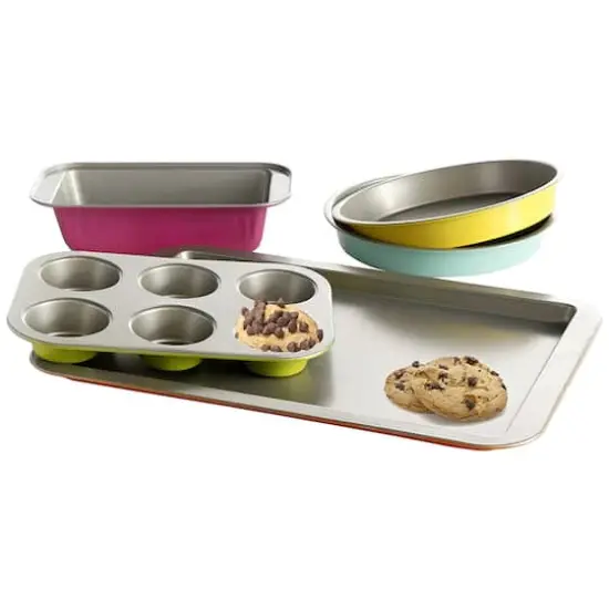 Gibson Home Color Splash Lyneham 5-Piece Carbon Steel Bakeware Set {4}