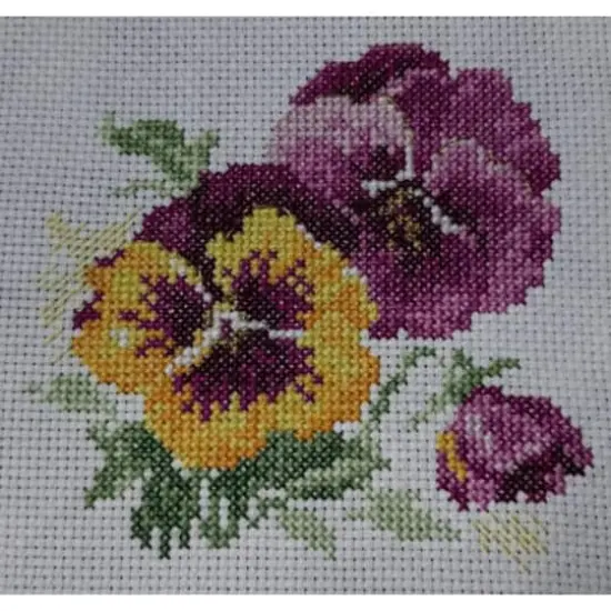 Alisa Pansies Cross Stitch Kit {1}