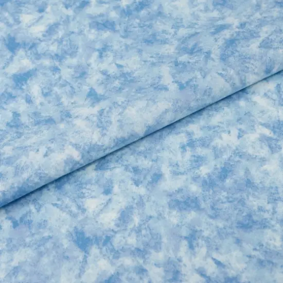 SINGER Christmas Tone-on-Tone Blue Cotton Fabric {1}