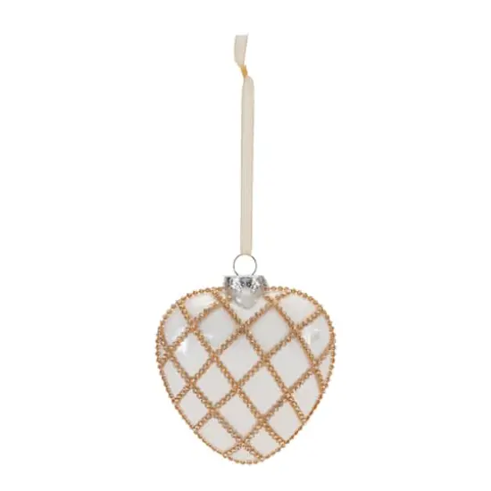 4.5" Jeweled Glass Heart Ornaments, 12ct. {4}