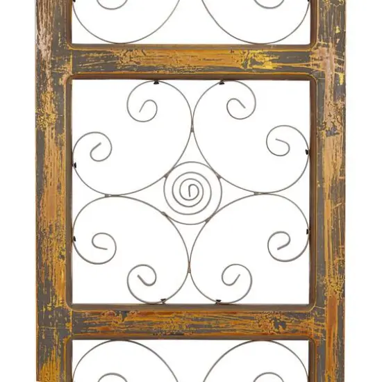 Brown Rustic Ornamental Wood & Metal Wall D&eacute;cor {4}