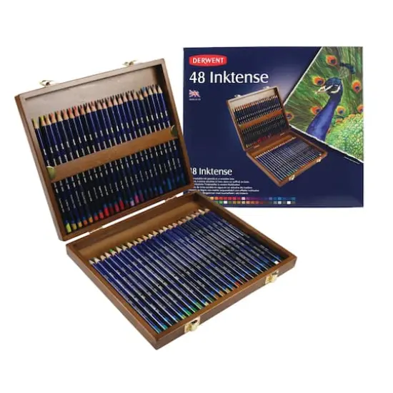 Derwent&reg; Inktense Pencil 48 Color Wood Box Set {1}