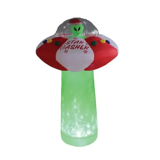 7ft. Inflatable Star Dasher UFO with Tractor Beam {1}
