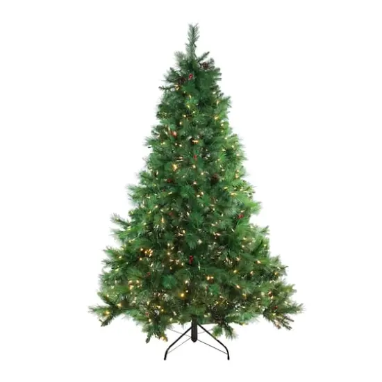 7.5ft. Pre-Lit Denali Mixed Pine Artificial Christmas Tree , Dual LED Lights {1}