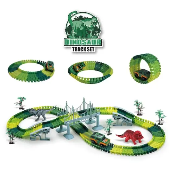 The Bubble Factory Dinosaur Flexible Track Set {6}