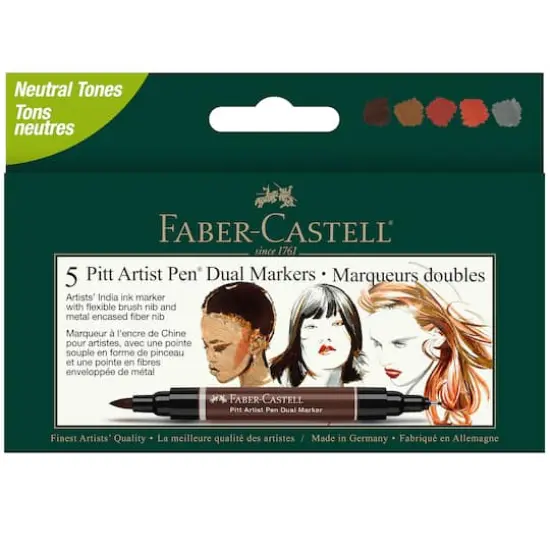 Faber-Castell&reg; Pitt Artist Pen&reg; Dual Markers Neutral Tones {1}