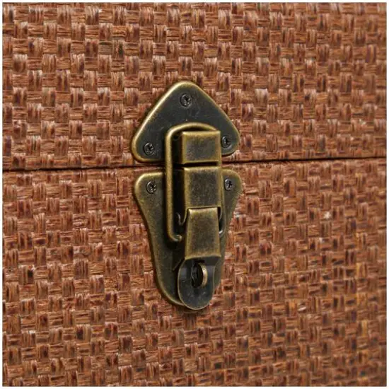 Brown Inspired Trunk with Latches & Leather Accent Set  {6}