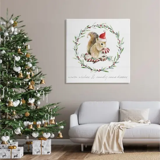 Stupell Industries Warm Wishes & Candy Kisses Phrase Canvas Wall Art {3}