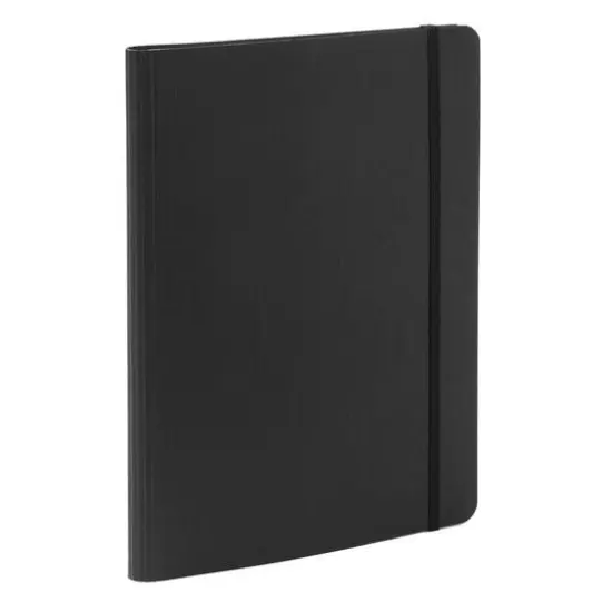 Fabriano® EcoQua Plus A5 Lined Hidden Spiral-Bound Notebook Black {10}