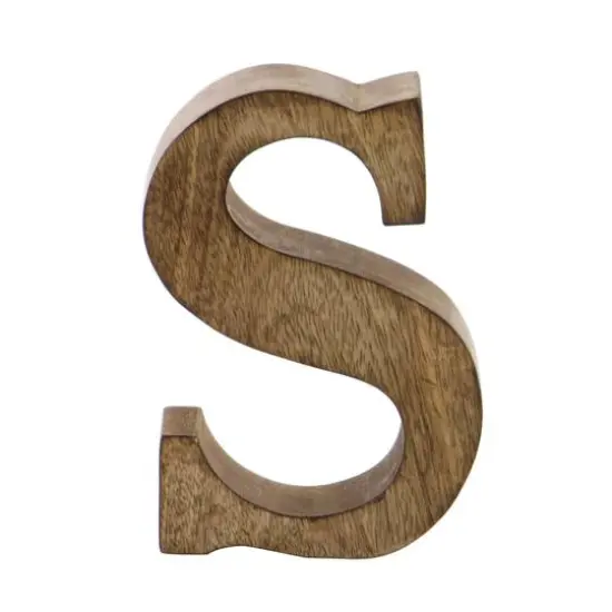 8" Brown Mango Wood Letter Set, 6ct. {8}