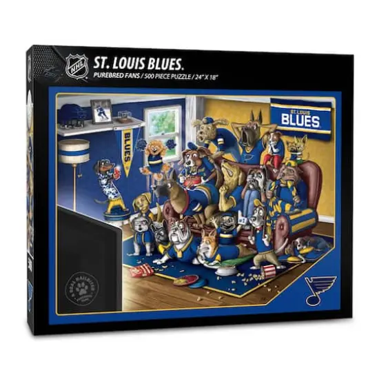 NHL Purebred Fans A Real Nailbiter 500 Piece Puzzle StLouis Blues {1}