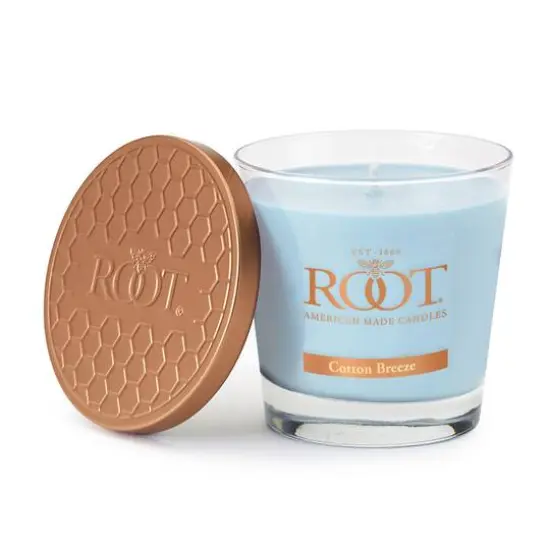 Root Candles 6.3oz. Small Scented Honeycomb Veriglass Jar Candle Cotton Breeze {1}