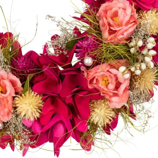 12.5" Mixed Floral & Berries Artificial Spring Wreath {4}