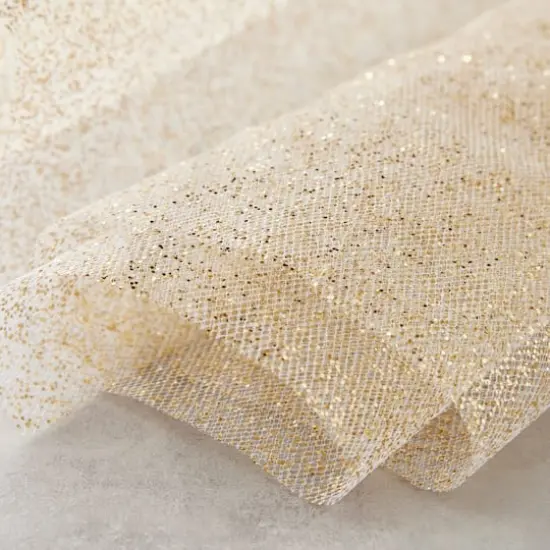 4.5ft. Glitter Tulle by Celebrate It&trade; Occasions&trade; Gold {3}