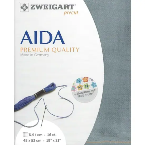 Zweigart&reg; Aida 16 Count Precut FabricMisty Blue {1}