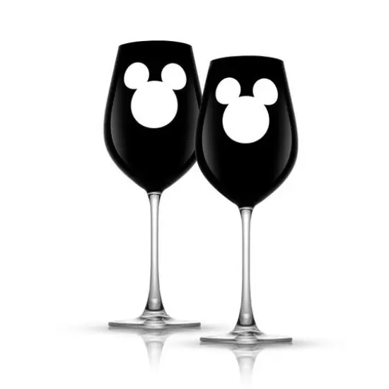 JoyJolt&reg; Disney&reg; 23oz. Luxury Mickey Mouse Crystal Stemmed Red Wine Glass, 2ct. {1}