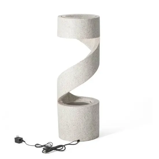 Glitzhome&reg; 3.5ft. Curving Shaped Outdoor LED Fountain Cream {7}