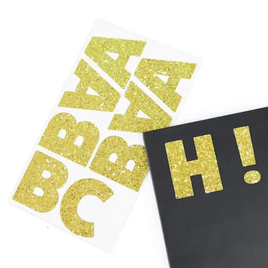 Gold Chunky Glitter Alphabet Stickers by Recollections&trade; {3}