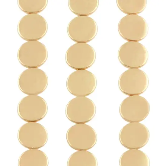 Gold Metal Coin Beads, 11mm by Bead Landing&trade; {1}