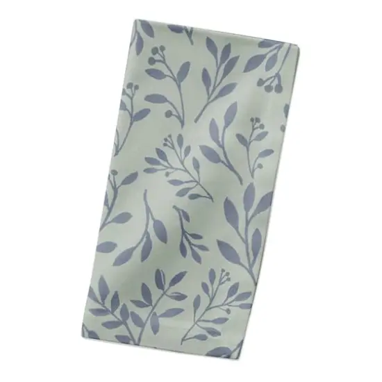Delicate Floral Cotton Twill Napkin Green {3}