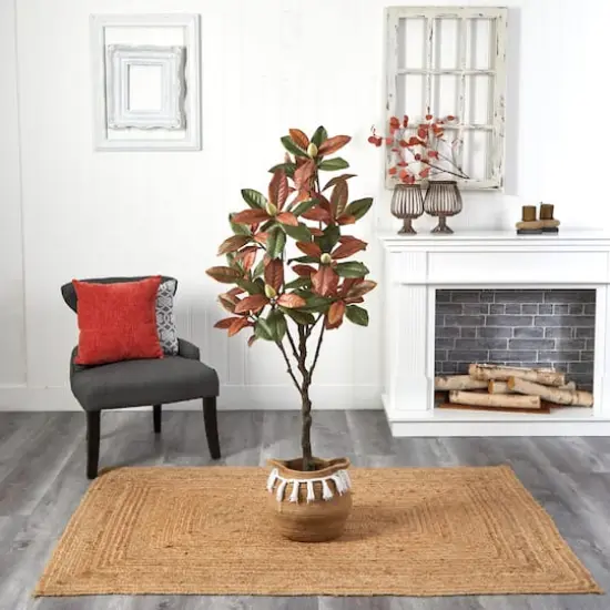 5ft. Artificial Fall Magnolia Tree with Basket {5}