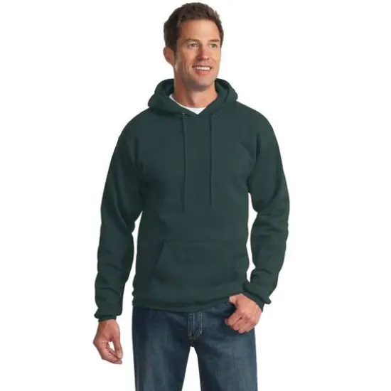 Port & Company&reg; Tall Essential Fleece Pullover Hooded Sweatshirt Dark Green {4}