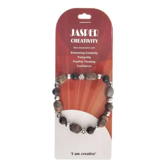 John Bead Jasper No.79 Natural Stone Stretch Bracelet {1}