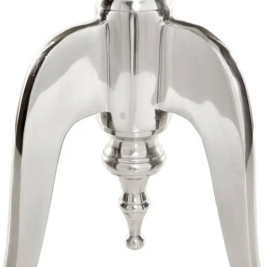 22'' Silver Aluminum Traditional Accent Table {6}