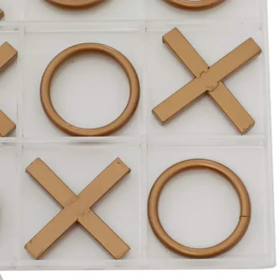 Gold Iron Tic-Tac-Toe Game Set {4}