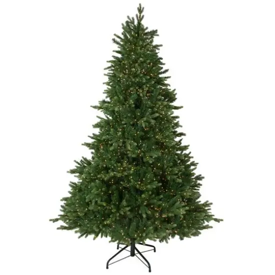 7.5ft. Pre-Lit Real Touch&trade;️ Riverton Fir Artificial Christmas Tree, Clear LED Lights {1}