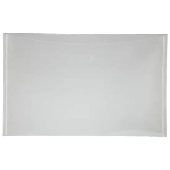 JAM Paper 9" x 14.25" Clear Plastic Tuck Flap Closure Envelopes, 12ct. {1}