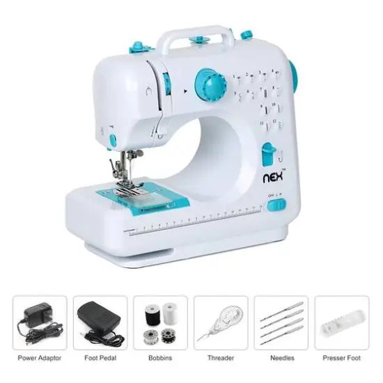 NEX&trade; Indigo Blue Modern Crafting Sewing Machine with 12 Built-In Stitches {5}