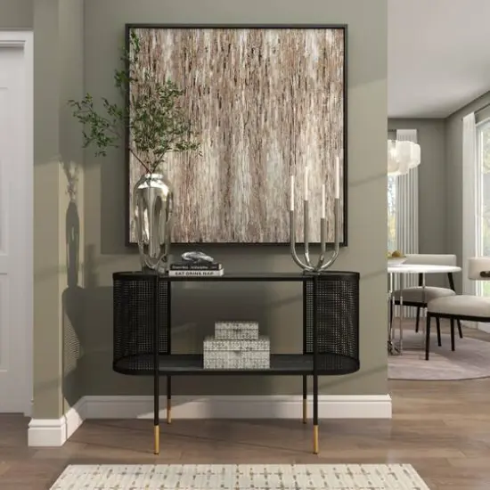 15" Silver Stainless Steel Abstract U-Shaped Candelabra {14}