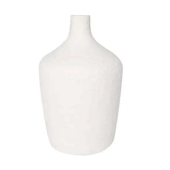 White Glass Textured Vase Set {5}