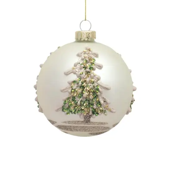 6ct. Christmas Tree Glass Ornaments {3}