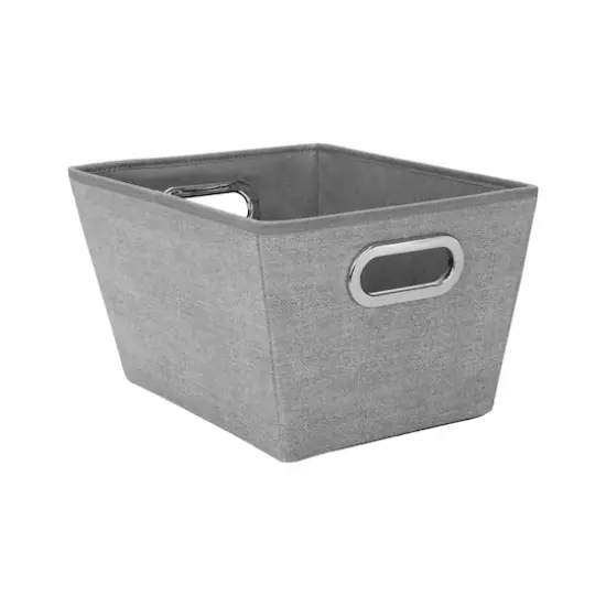 Simplify Medium Heather Gray Grommet Storage Bin {8}