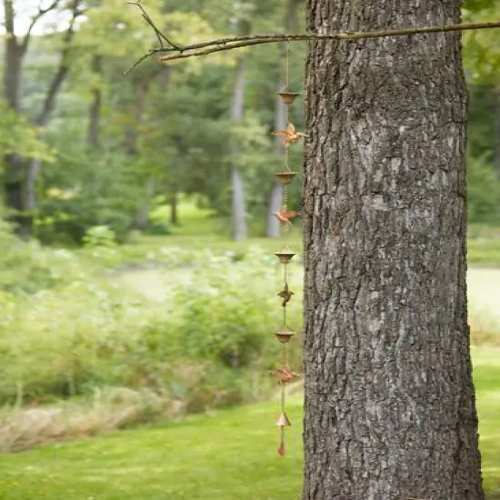 69" Iron Hummingbird Rain Chain {4}