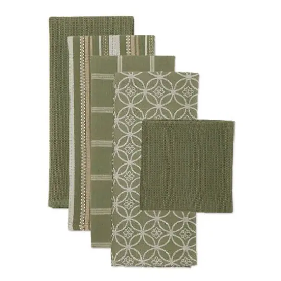 DII&reg; Dish Towel & Dishcloth Set Artichoke {6}