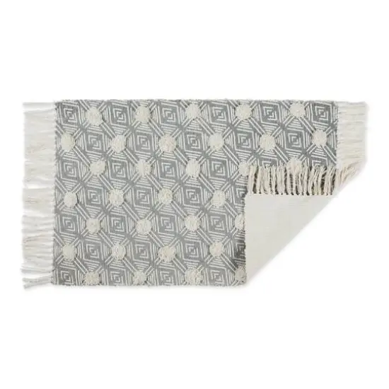 DII&reg; Diamond Textured Hand-Loomed Shag Rug Gray {5}