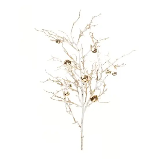 Flocked Sleigh Bell Twig Branches, 2ct. {3}
