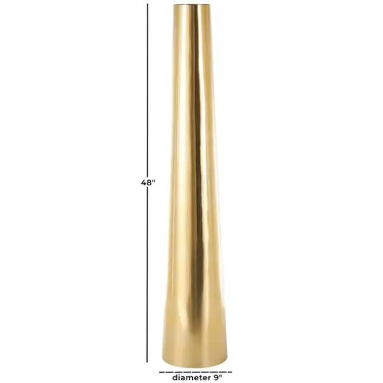 48" Glam Gold Tall Stainless Steel Vase {5}