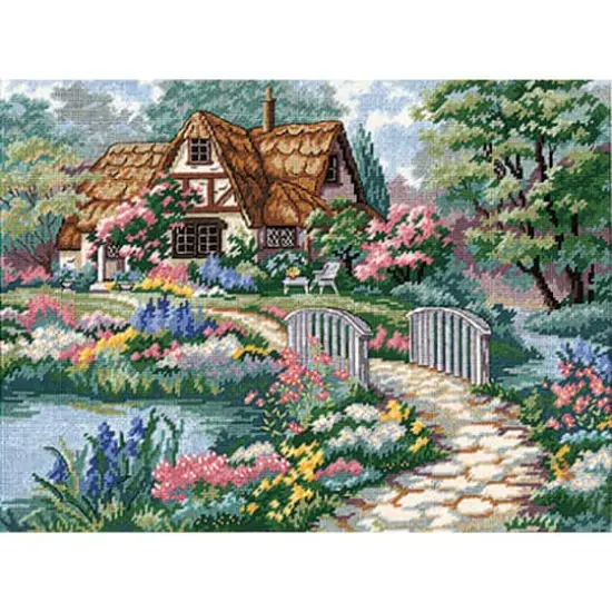 Dimensions&reg; Cottage Retreat Needlepoint Kit {1}