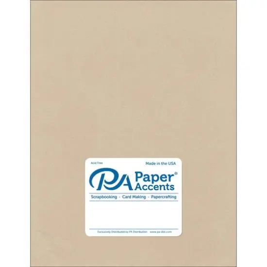 PA Paper&trade; Accents 8.5" x 11" Pearlized 105lb. Cardstock, 25 Sheets Taupe {1}
